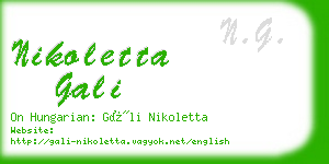 nikoletta gali business card